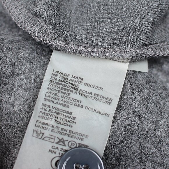 Majestic Filatures - sz 4 - L or XL - Soft Touch One Button Blazer, Grey - Picture 8 of 9